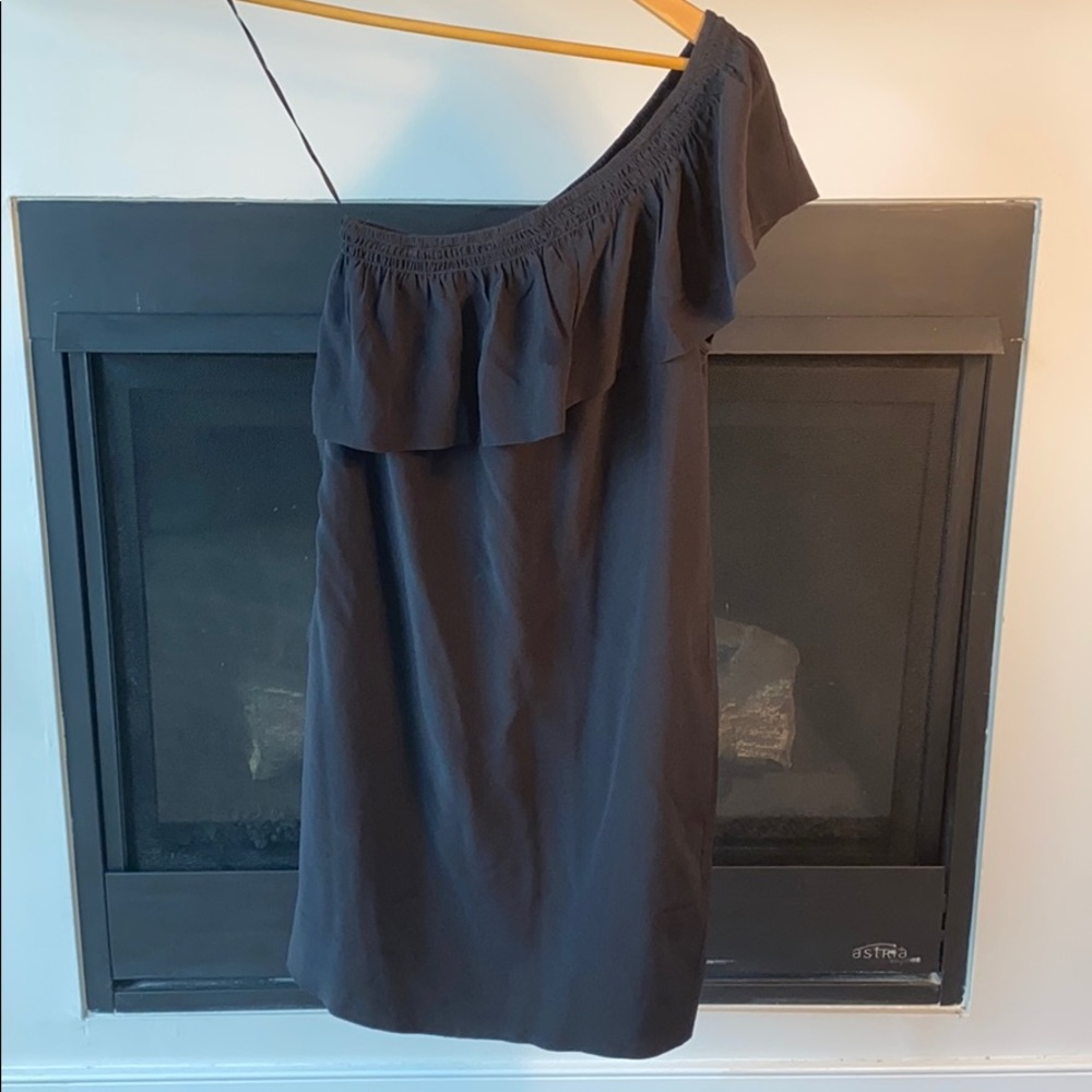 Madewell black silk dress